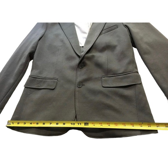 Haight And Ashbury Studio Canada Hopsack Blazer Size 38 Stretch Knit Cotton Dot - Picture 13 of 15